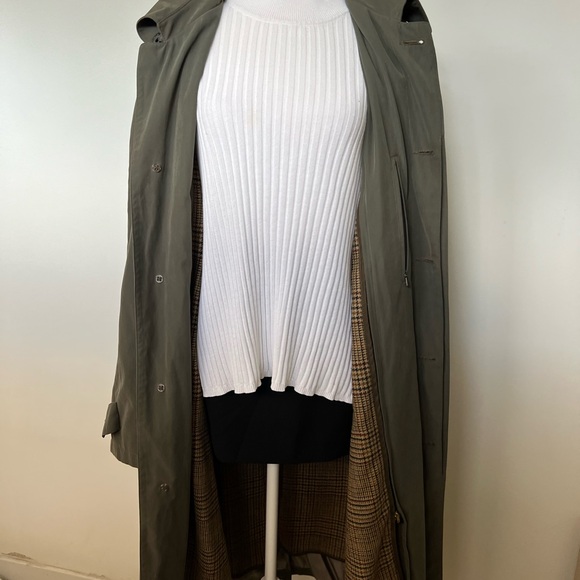 Vintage Newport Harbor Forest Green Trench Coat - Picture 11 of 11